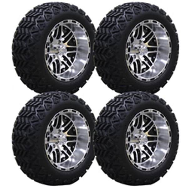 Ilc Repl. For Ezgo / Cushman / Textron 23X10 14 Backlash X Tires With Machined Megastar 14 Inch Rims PART-750401PKG - main